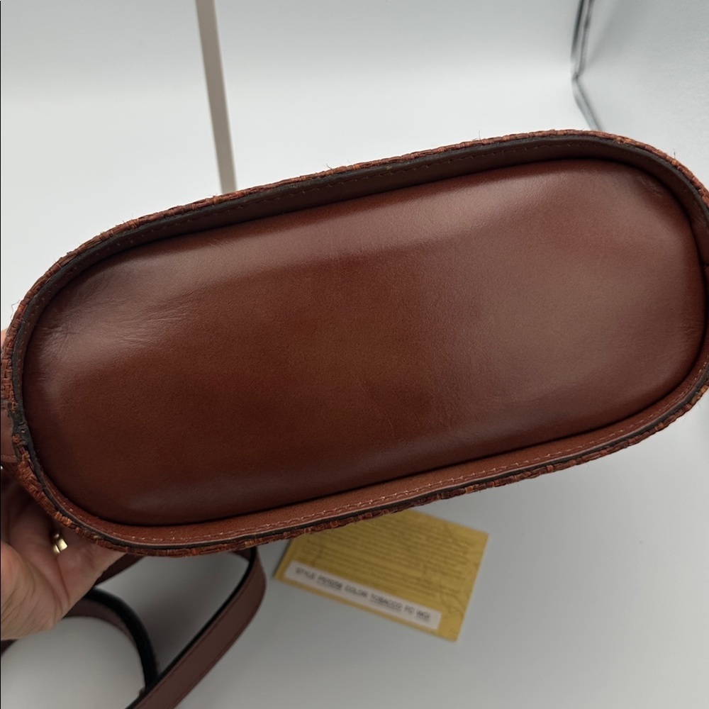 Patricia Nash Mellini Satchel Wavy Woven Raffia Bag Purse With Crossbody Strap - Picture 7 of 11